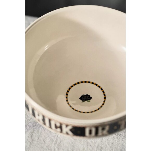 Anthropologie The Bistro Tile Stoneware Candy Bowl Halloween Edition NEW - Picture 12 of 12